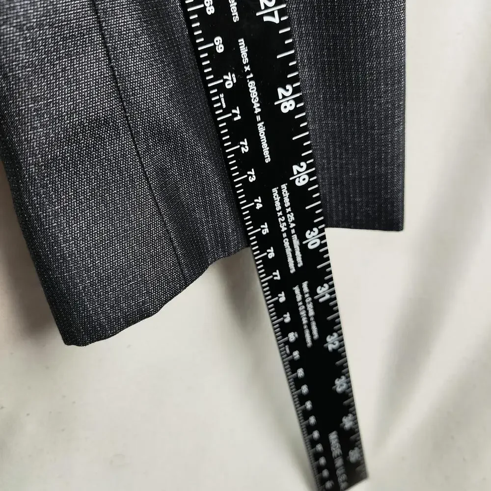 Blackberrys Suit Jacket Mens 42 Gray Check 2 Button Formal Blazer Business